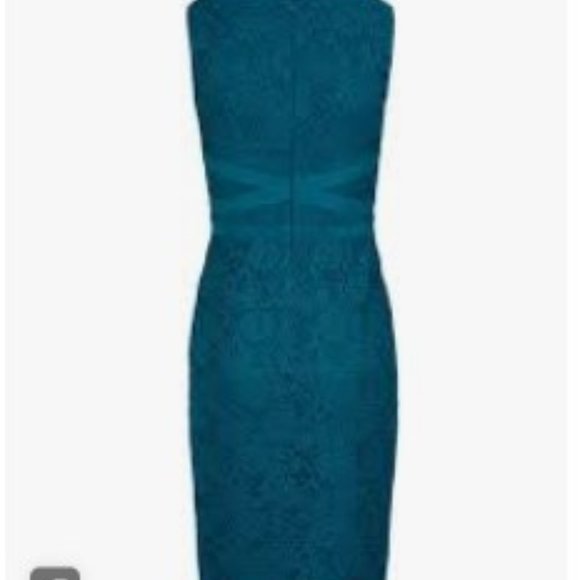 Sangria Banded Lace Sheath Dress - Picture 2 of 5